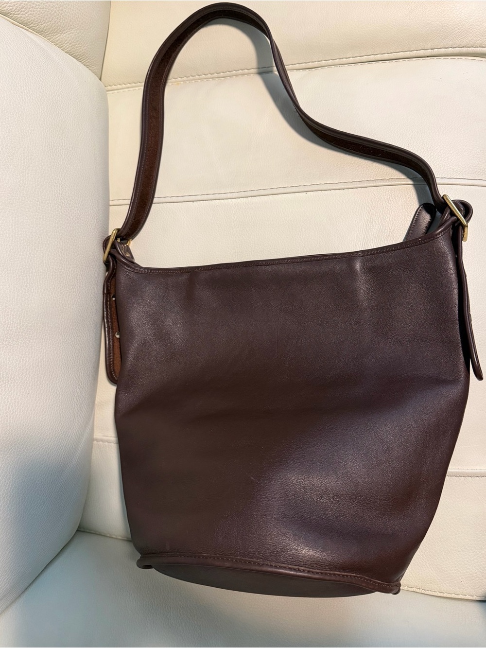 Coach Vintage  Leather Duffle Bucket Shoulder Bag